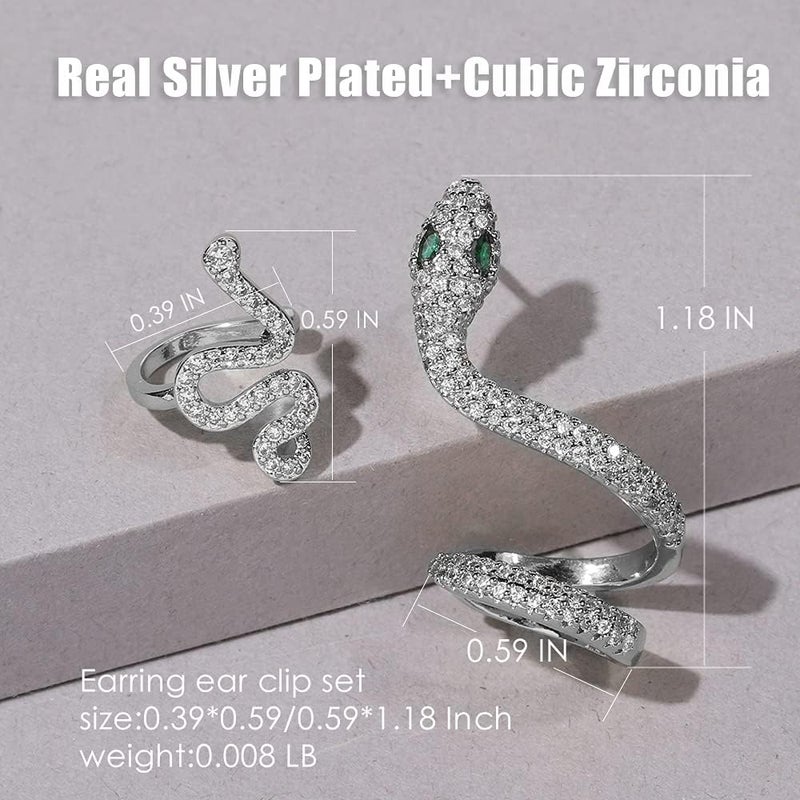 Vercret Gold Cuff Earrings for Women Cartilage Ear Cuff CZ Adjustable Ear Clip Wrap Around Earring No Piercing - Image 3